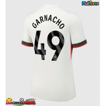 Camisa de Futebol Chelsea Alejandro Garnacho #49 Equipamento Secundário Mulheres 2025-26 Manga Curta